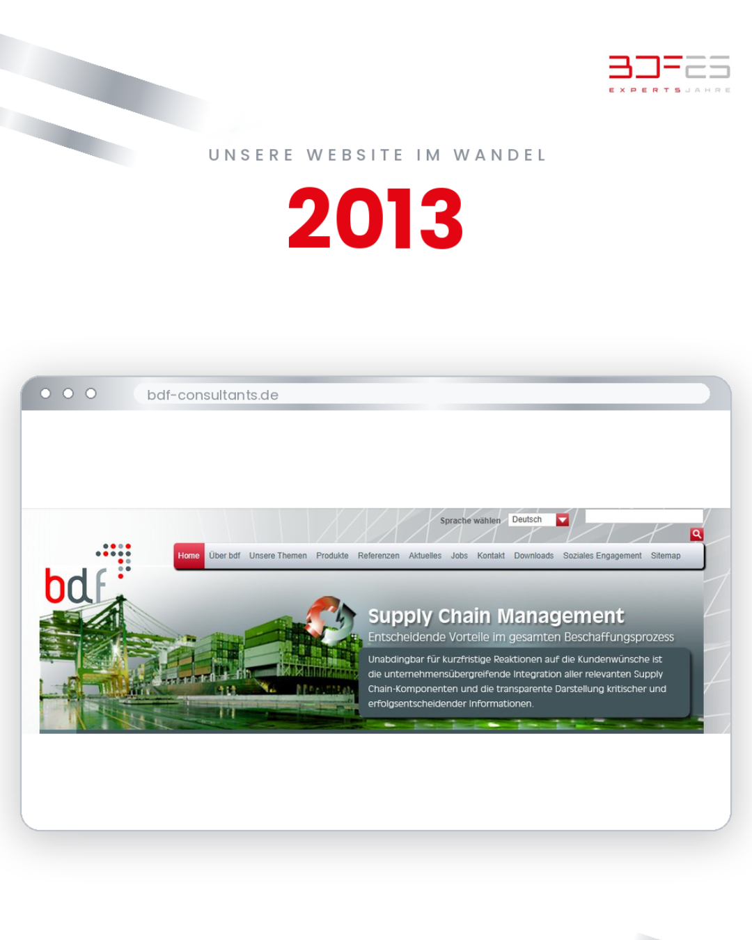 25 Jahre BDF EXPERTS: Unsere Website im Wandel der Zeit (7/25) 5