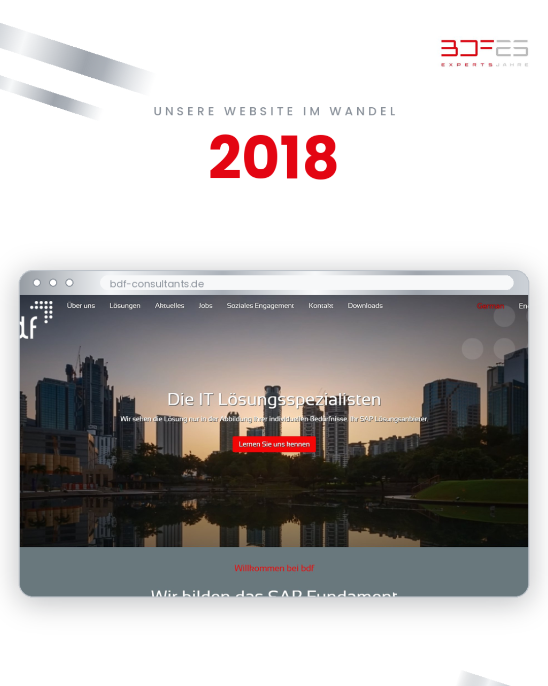 25 Jahre BDF EXPERTS: Unsere Website im Wandel der Zeit (7/25) 7