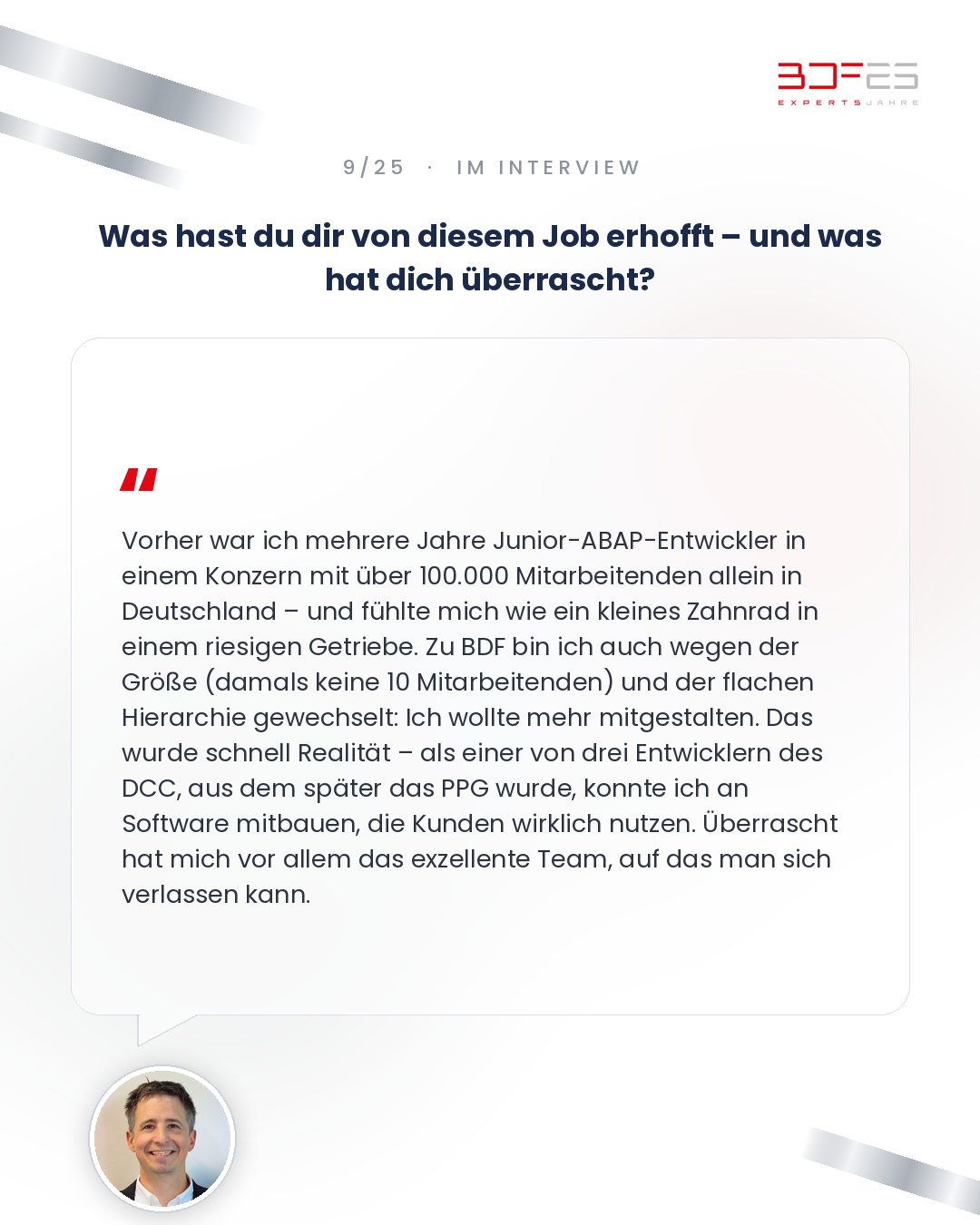 🎙️ 25 Jahre BDF EXPERTS: Im Interview mit Kjell Guntermann (9/25) 11