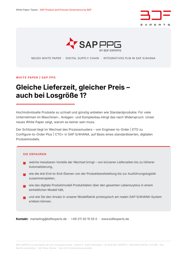 Gleiche Lieferzeit, gleicher Preis – auch bei Losgröße 1? 15